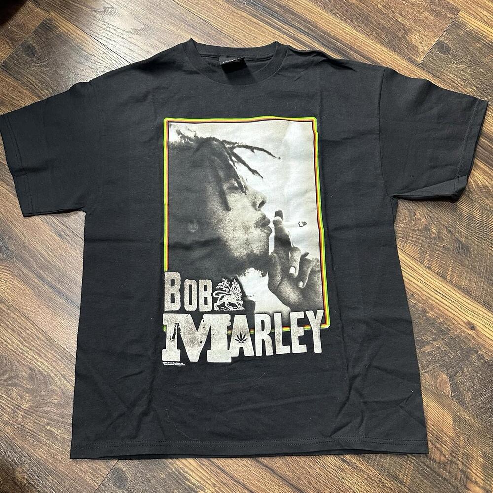 Vintage Bob Marley T Shirt Men’s Size Large Black Hope Road Music Zion Rostawear
